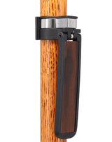 Auto Flip-Up Ebony Wood Cane Holder: Easy Store-Away Design Clip Table Holder - Tophatter Daily Deals