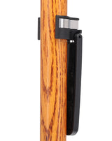 Auto Flip-Up Padauk Wood Cane Holder: Easy Store-Away Design Clip Table Holder - Tophatter Daily Deals