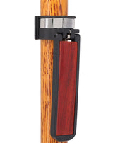 Auto Flip-Up Padauk Wood Cane Holder: Easy Store-Away Design Clip Table Holder - Tophatter Daily Deals