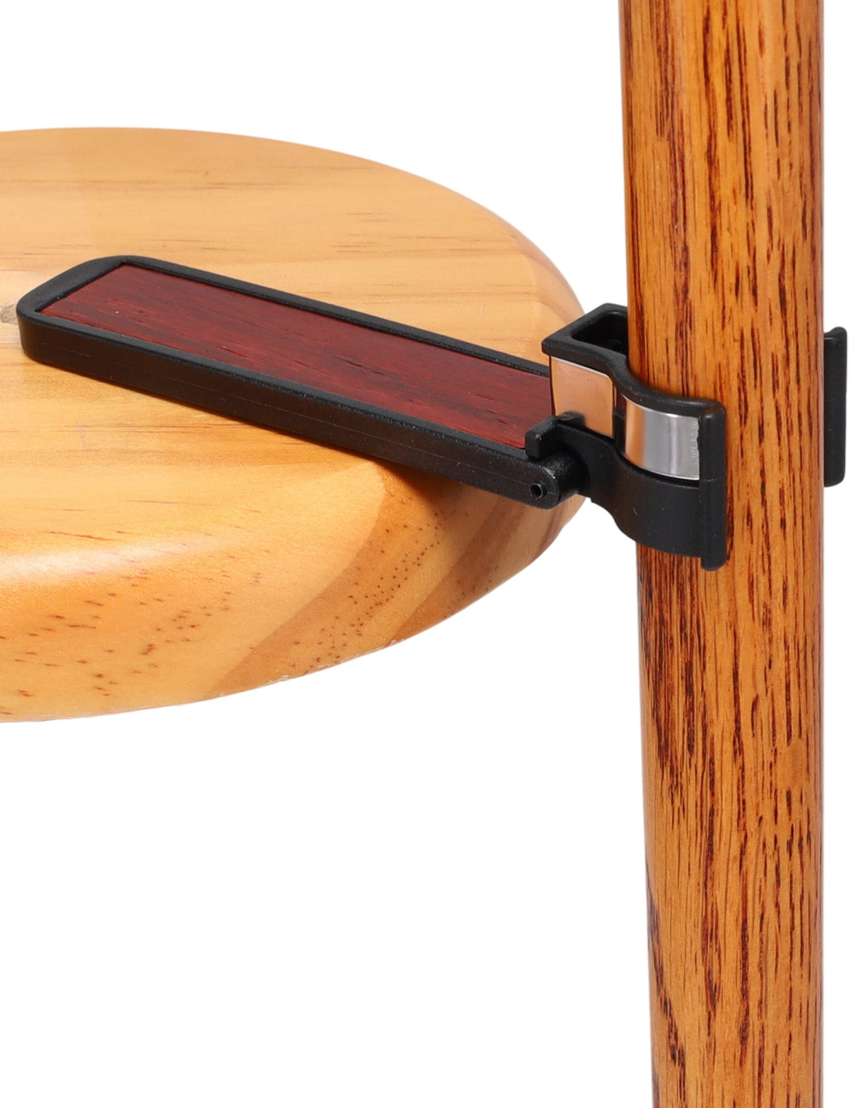 Auto Flip-Up Padauk Wood Cane Holder: Easy Store-Away Design Clip Table Holder - Tophatter Daily Deals
