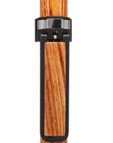 Auto Flip-Up Zebrano Wood Cane Holder: Easy Store-Away Design Clip Table Holder - Tophatter Daily Deals