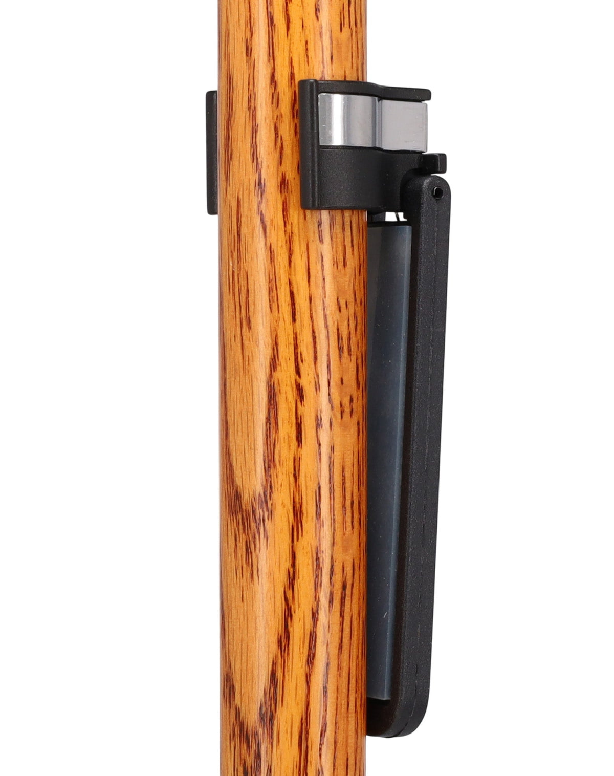 Auto Flip-Up Zebrano Wood Cane Holder: Easy Store-Away Design Clip Table Holder - Tophatter Daily Deals