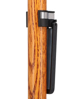 Auto Flip-Up Zebrano Wood Cane Holder: Easy Store-Away Design Clip Table Holder - Tophatter Daily Deals