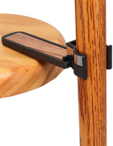 Auto Flip-Up Zebrano Wood Cane Holder: Easy Store-Away Design Clip Table Holder - Tophatter Daily Deals