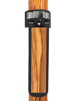 Auto Flip-Up Olive Wood Cane Holder: Easy Store-Away Design Clip Table Holder - Tophatter Daily Deals