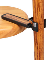 Auto Flip-Up Olive Wood Cane Holder: Easy Store-Away Design Clip Table Holder - Tophatter Daily Deals