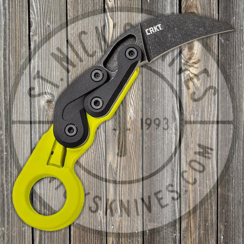 CRKT Provoke - Kinematic Folding Karambit - Green Grivory Handles - 4041G Knives - Tophatter Daily Deals