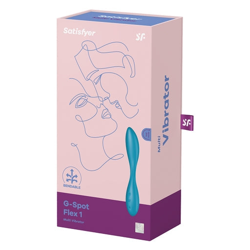 Satisfyer G-Spot Flex 1 Blue Bendable Multi Vibrator with 12 Intense Vibration Modes Waterproof IPX7 > Sex Toys For Ladies > G-Spot Vibrators - Tophatter Daily Deals