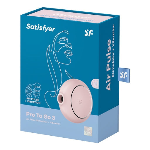Satisfyer Pro To Go 3 Rose Air Pulse Stimulator and Vibrator Compact Size > Sex Toys For Ladies > Air Pulsation - Tophatter Daily Deals
