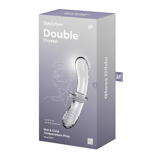 Satisfyer Double Crystal Glass Dildo for Temperature Play > Glass > Dildos - Tophatter Daily Deals