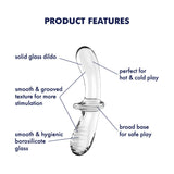 Satisfyer Double Crystal Glass Dildo for Temperature Play > Glass > Dildos - Tophatter Daily Deals