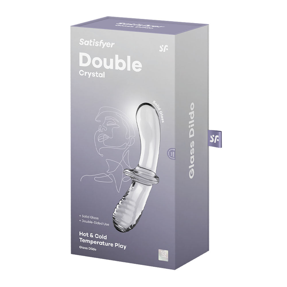 Satisfyer Double Crystal Glass Dildo for Temperature Play > Glass > Dildos - Tophatter Daily Deals