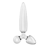 Satisfyer Triple Crystal 1 Transparent – Glass Dildo 21 cm with Two Additional Smaller Plugs > Glass > Dildos - Tophatter Daily Deals