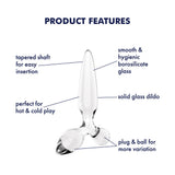 Satisfyer Triple Crystal 2 Transparent – Glass Dildo > Glass > Dildos - Tophatter Daily Deals