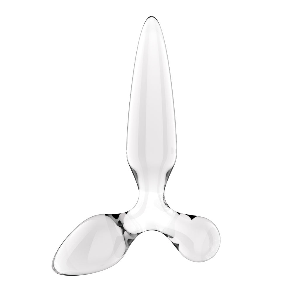 Satisfyer Triple Crystal 2 Transparent – Glass Dildo > Glass > Dildos - Tophatter Daily Deals