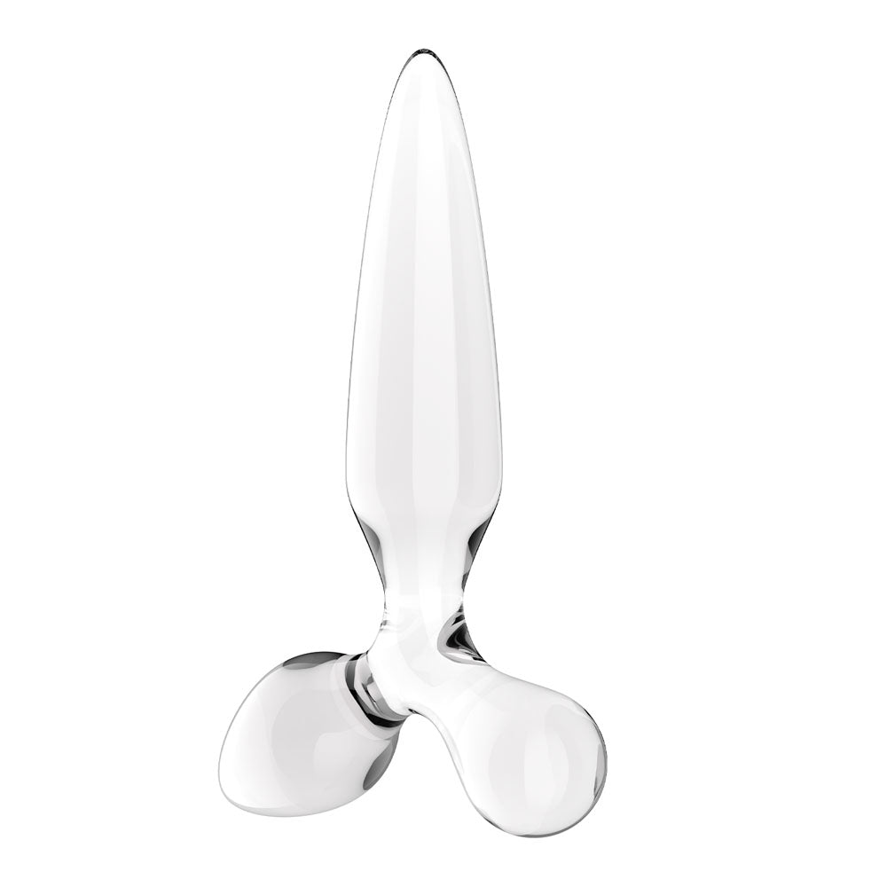 Satisfyer Triple Crystal 2 Transparent – Glass Dildo > Glass > Dildos - Tophatter Daily Deals