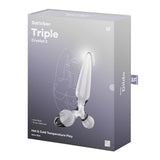 Satisfyer Triple Crystal 2 Transparent – Glass Dildo > Glass > Dildos - Tophatter Daily Deals