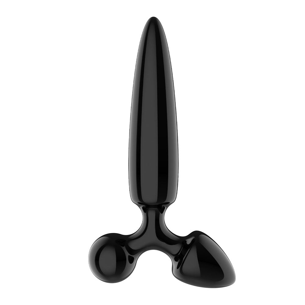 Satisfyer Triple Crystal 1 Black – Glass Dildo 21 cm with Two Smaller Plugs > Glass > Dildos - Tophatter Daily Deals