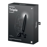 Satisfyer Triple Crystal 1 Black – Glass Dildo 21 cm with Two Smaller Plugs > Glass > Dildos - Tophatter Daily Deals