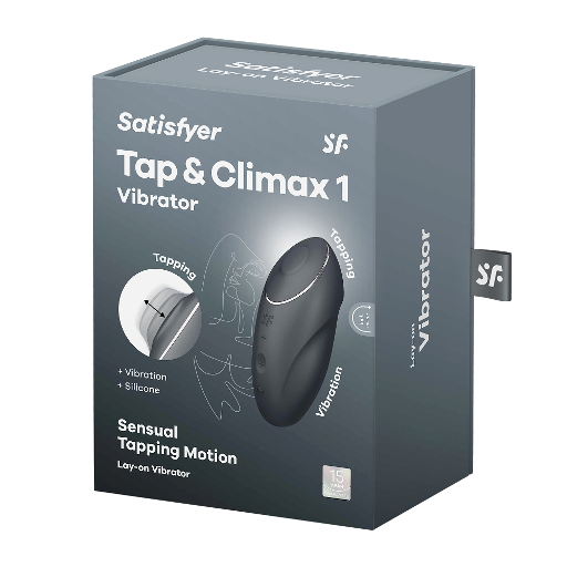 Satisfyer Tap & Climax 1 - Grey Lay-On Vibrator 8.6 Inch > Vibrators > Vibrating Pads - Tophatter Daily Deals