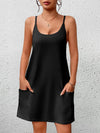 Pocketed Scoop Neck Cami Dress Casual Dresses - Tophatter Daily Deals