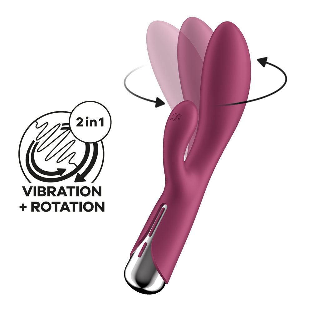 Satisfyer Spinning Rabbit 1 – USB Rechargeable 20 cm Rotating Rabbit Vibrator > Vibrators > Ladies > Rabbit - Tophatter Daily Deals