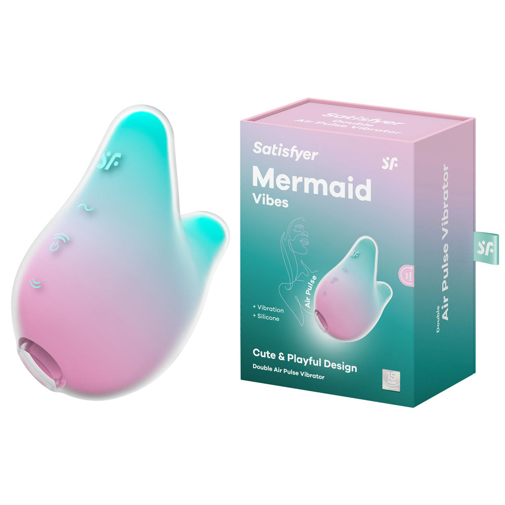 Satisfyer Mermaid Vibes Air Pulse Stimulator Mint/Pink > Sex Toys For Ladies > Air Pulsation - Tophatter Daily Deals