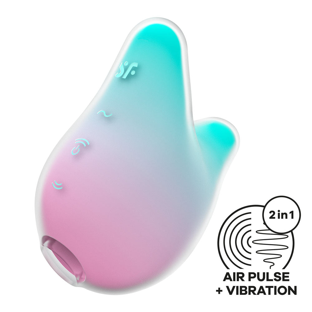 Satisfyer Mermaid Vibes Air Pulse Stimulator Mint/Pink > Sex Toys For Ladies > Air Pulsation - Tophatter Daily Deals