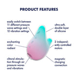 Satisfyer Mermaid Vibes Air Pulse Stimulator Mint/Pink > Sex Toys For Ladies > Air Pulsation - Tophatter Daily Deals
