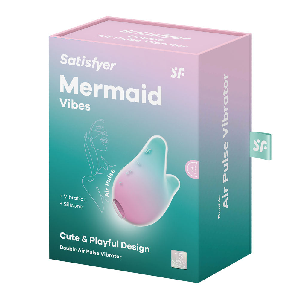 Satisfyer Mermaid Vibes Air Pulse Stimulator Mint/Pink > Sex Toys For Ladies > Air Pulsation - Tophatter Daily Deals