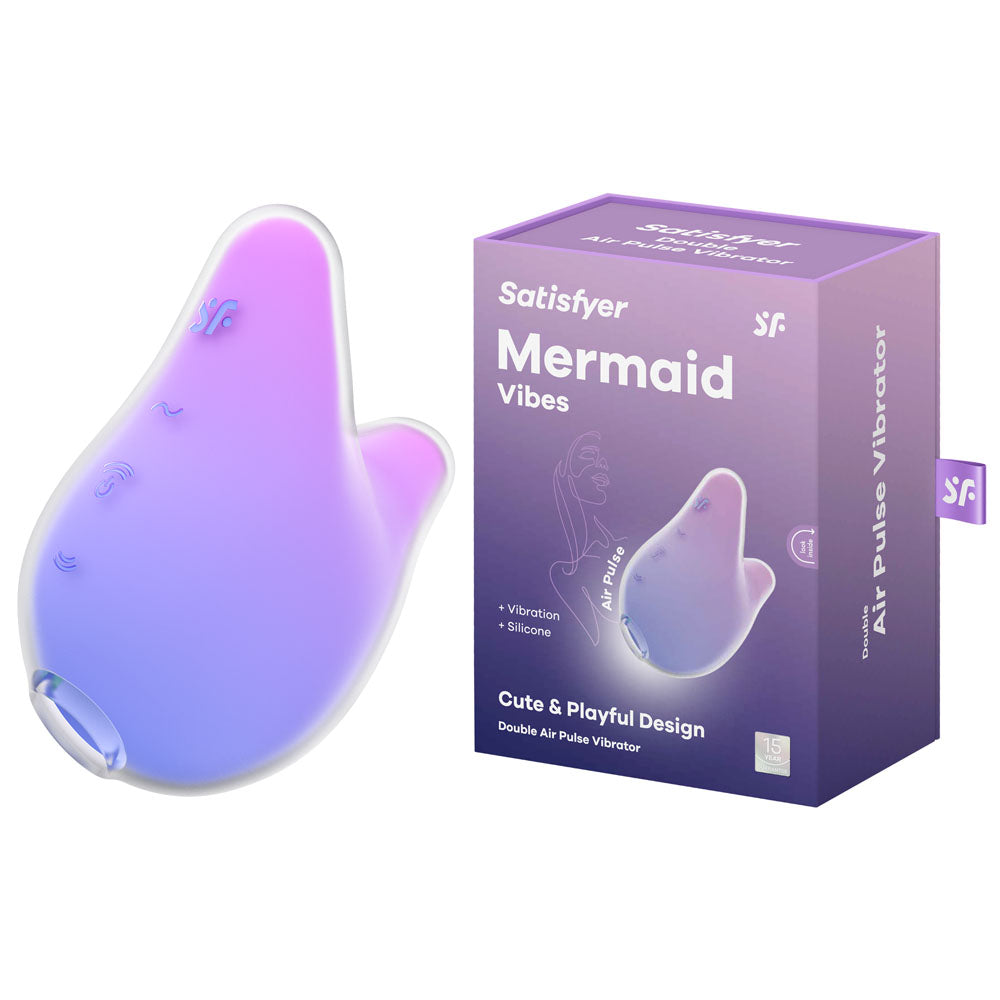 Satisfyer Mermaid Vibes Violet/Pink Stimulator > Sex Toys For Ladies > Air Pulsation - Tophatter Daily Deals
