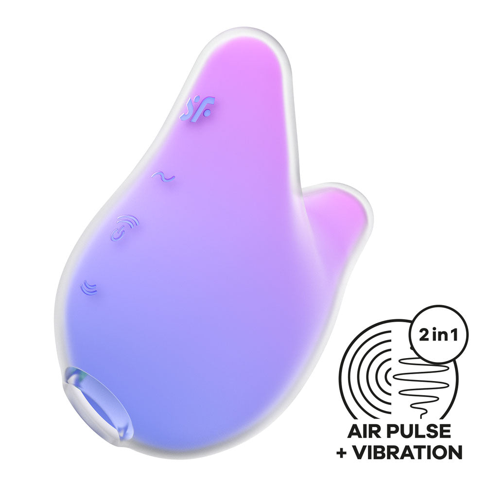 Satisfyer Mermaid Vibes Violet/Pink Stimulator > Sex Toys For Ladies > Air Pulsation - Tophatter Daily Deals