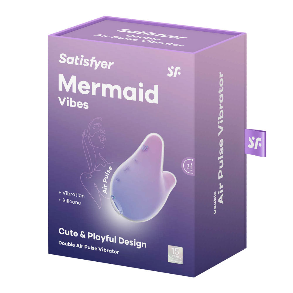 Satisfyer Mermaid Vibes Violet/Pink Stimulator > Sex Toys For Ladies > Air Pulsation - Tophatter Daily Deals