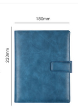 A5 leather buckle 6-hole clip notebook Blue 0 - Tophatter Daily Deals