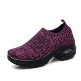 Air cushion sports shoes middle-aged mother shoes Violet 0 - Tophatter Daily Deals