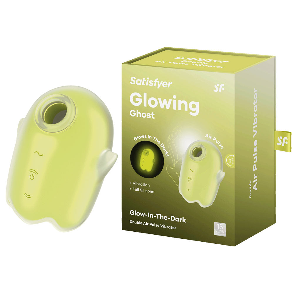 Satisfyer Glowing Ghost – USB Rechargeable Glow in Dark Air Pulse Stimulator > Sex Toys For Ladies > Air Pulsation - Tophatter Daily Deals