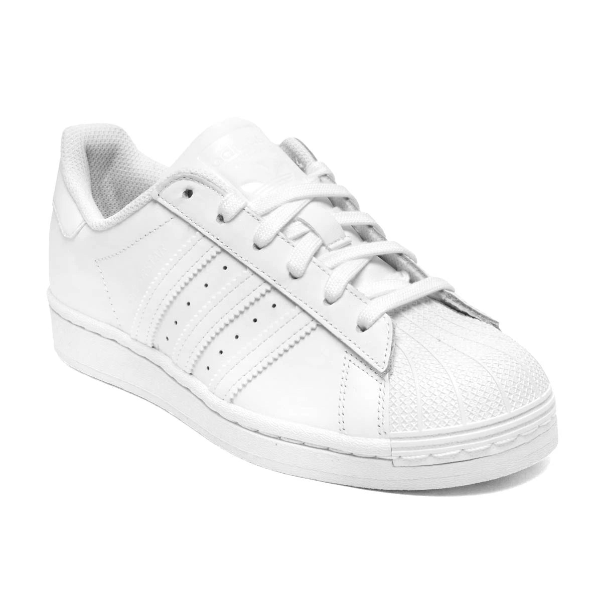 adidas Youth Superstar J Sneakers Cloud White Cloud White Footwear - Tophatter Daily Deals