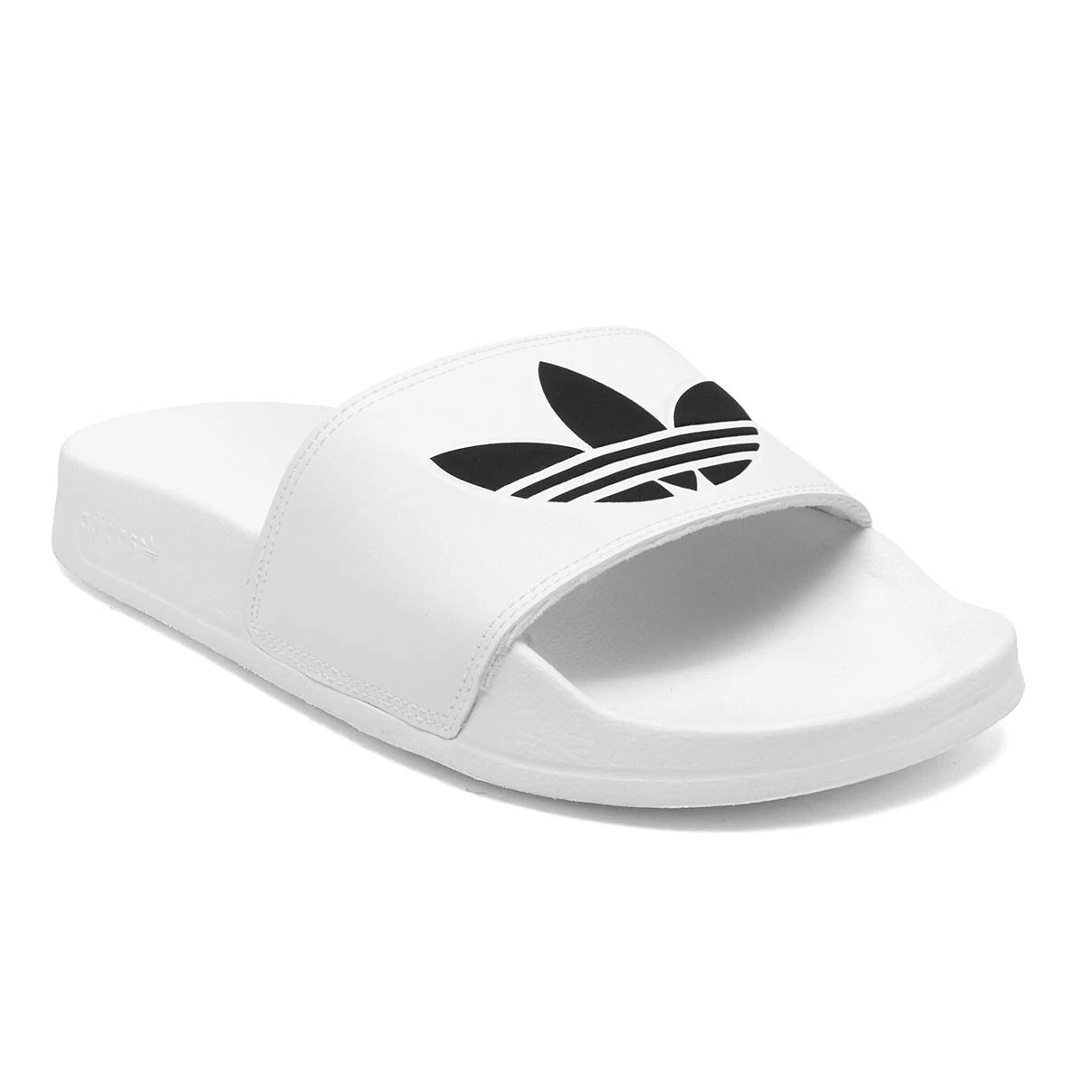 adidas Men's Adilette Lite Slide Cloud White Core Black Cloud White Footwear - Tophatter Daily Deals