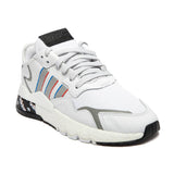 adidas Men's Originals Nite Jogger Shoes FTW White Silver Metallic Bright Blue Footwear - Tophatter Daily Deals