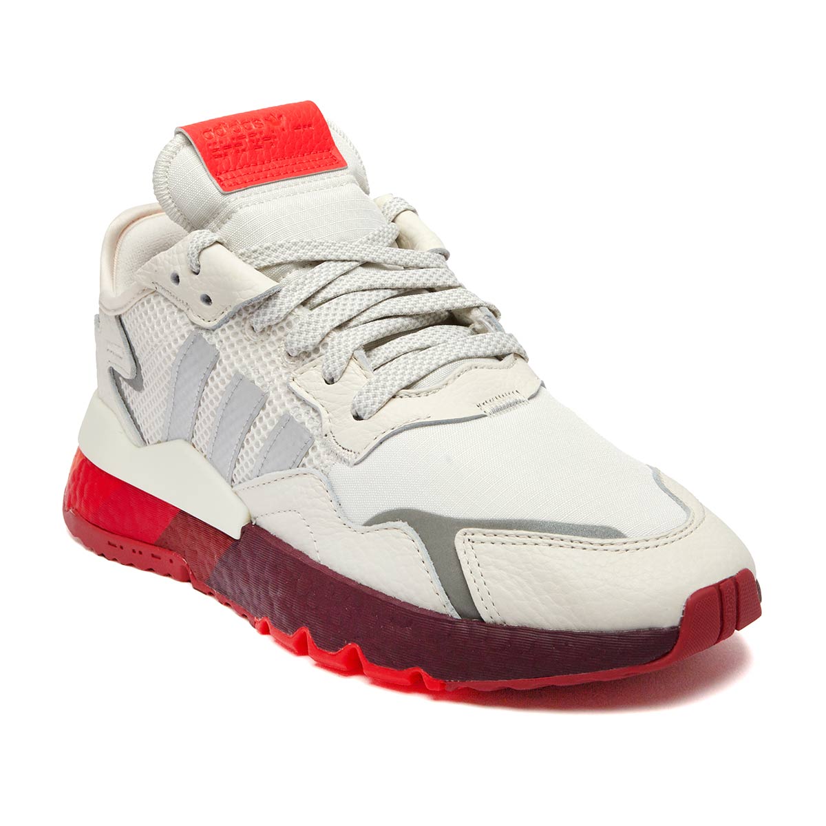 adidas Men's Originals Nite Jogger Shoes Core White Metallic Silver Grey Two Footwear - Tophatter Daily Deals