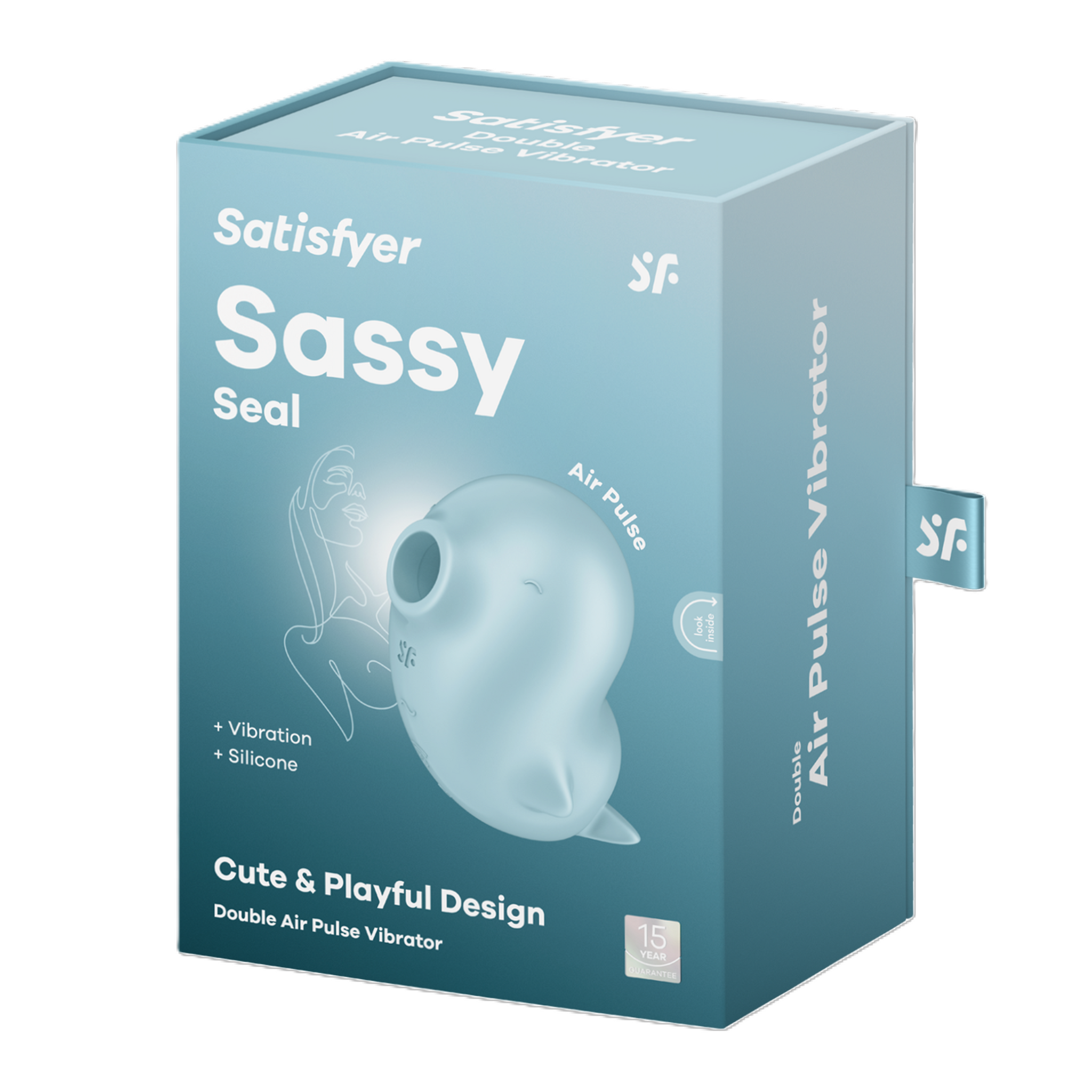 Satisfyer Sassy Seal (Blue) – Waterproof Vibrator > Sex Toys For Ladies > Air Pulsation - Tophatter Daily Deals