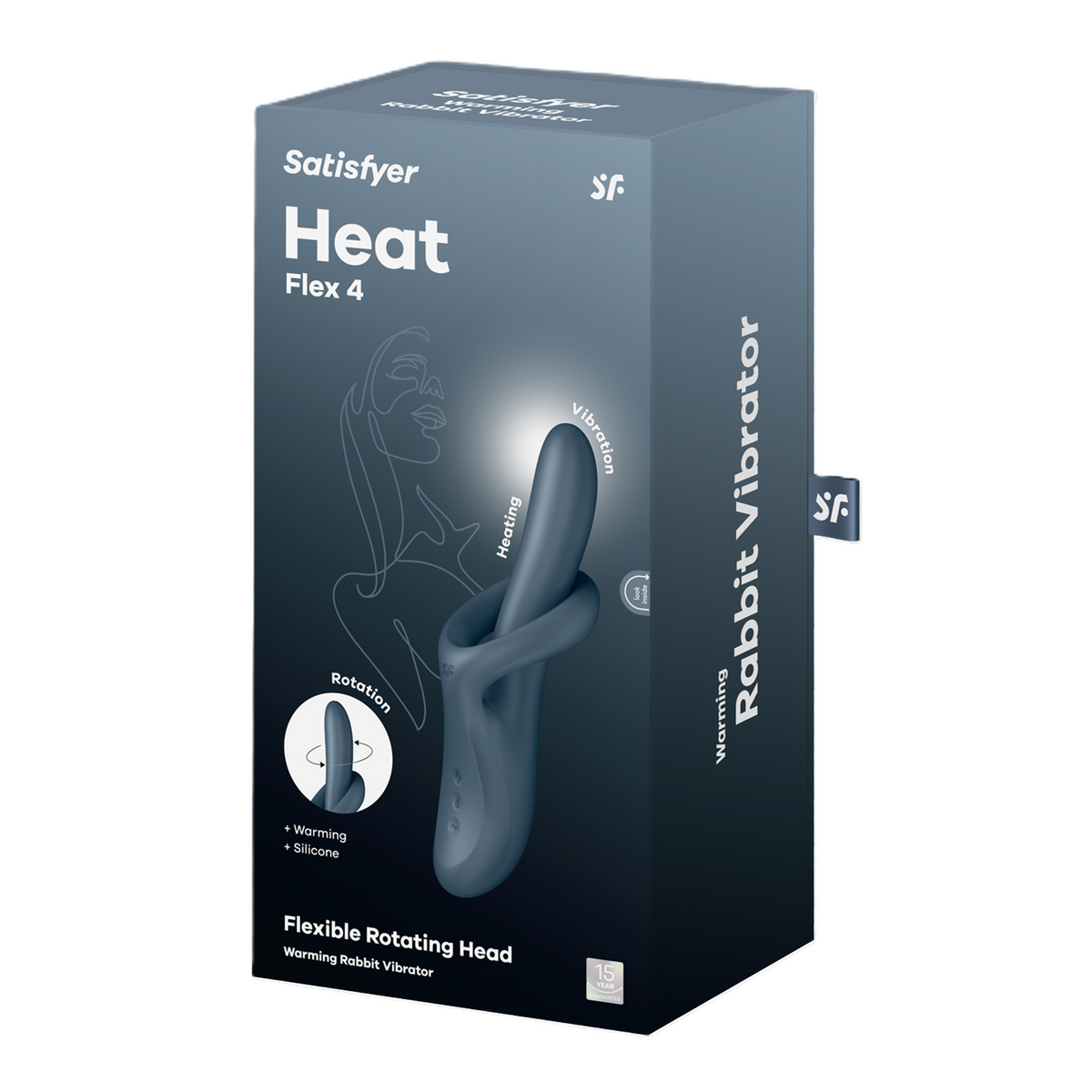 Satisfyer Heat Flex 4 Grey Heating Vibrator > Sex Toys For Ladies > G-Spot Vibrators - Tophatter Daily Deals