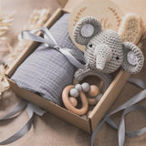 Baby Gift Box Set Bath Towel Toys 0 - Tophatter Daily Deals