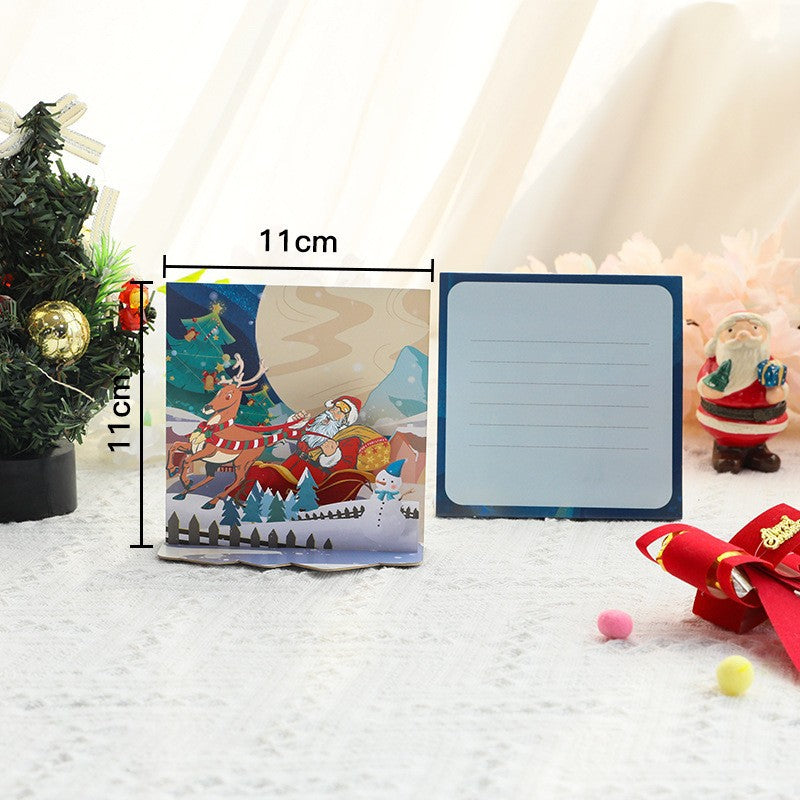 3d Christmas Greeting Card Stereo Christmas Tree Card Creative Old Man And Deer 0 - Tophatter Daily Deals