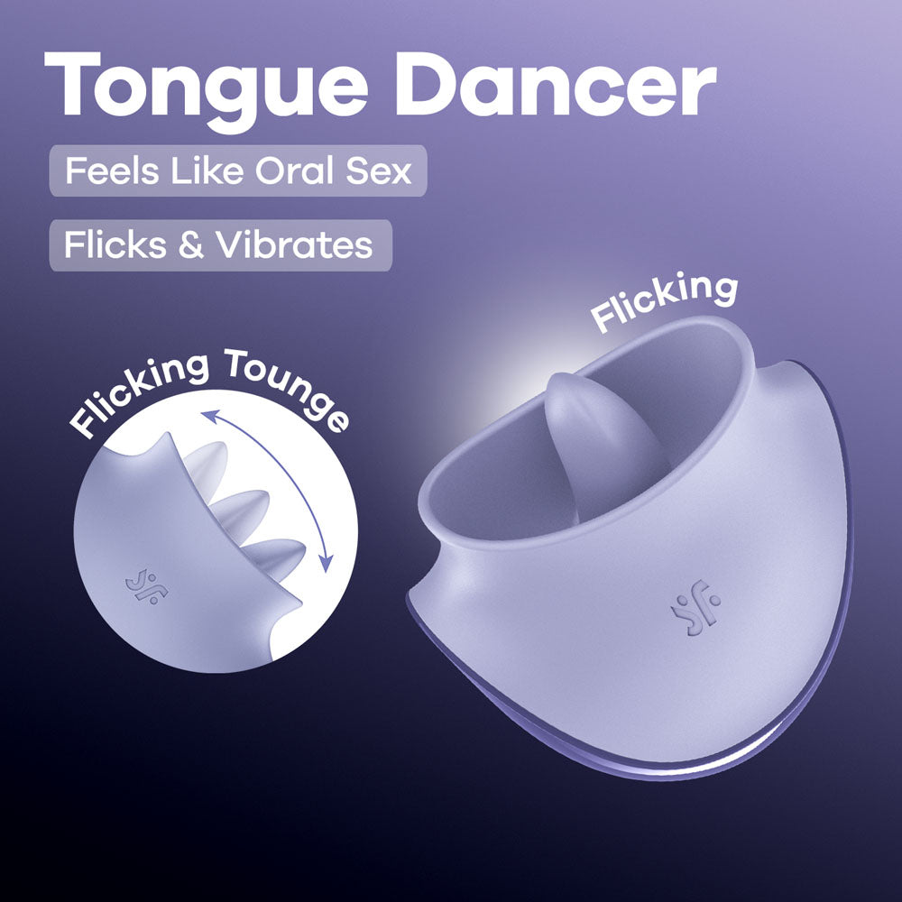 Satisfyer Tongue Dancer – USB Rechargeable Flicking Stimulator > Sex Toys For Ladies > Air Pulsation - Tophatter Daily Deals