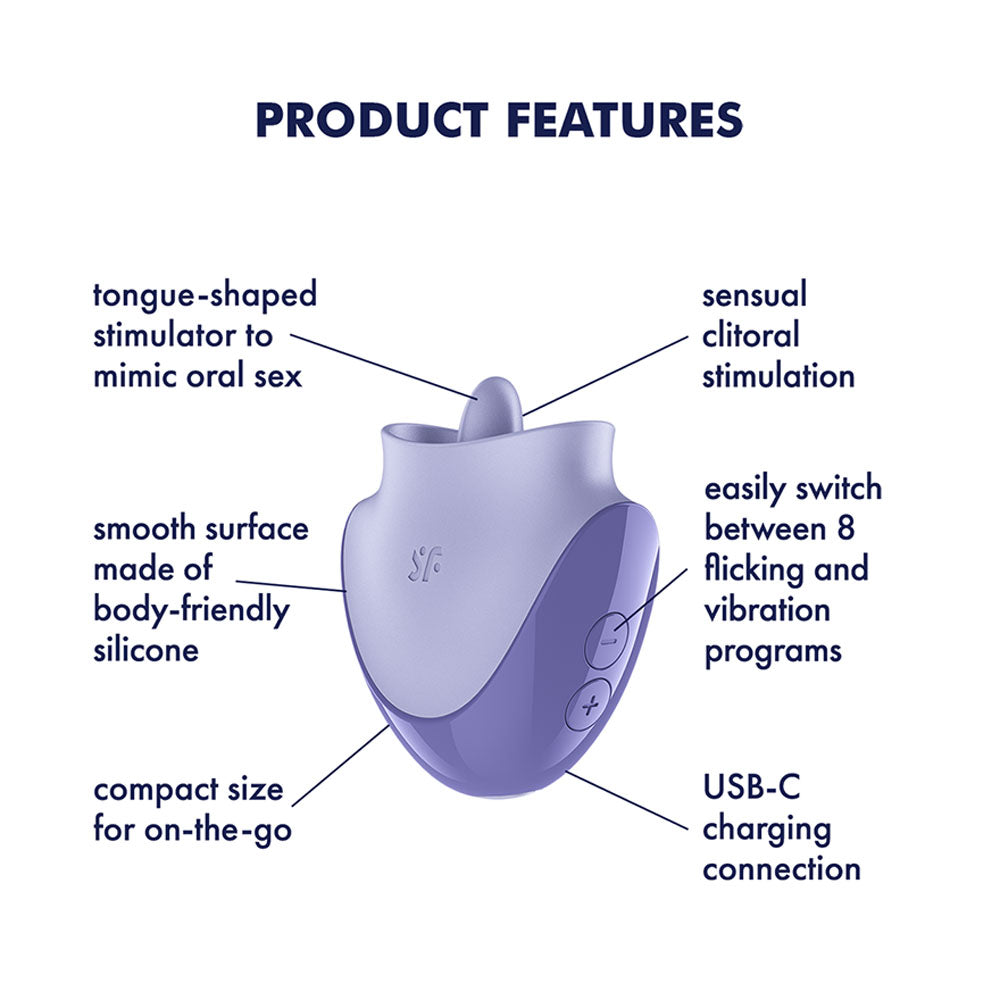 Satisfyer Tongue Dancer – USB Rechargeable Flicking Stimulator > Sex Toys For Ladies > Air Pulsation - Tophatter Daily Deals
