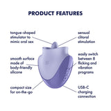 Satisfyer Tongue Dancer – USB Rechargeable Flicking Stimulator > Sex Toys For Ladies > Air Pulsation - Tophatter Daily Deals