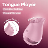 Satisfyer Tongue Player – USB Rechargeable Flicking Silicone Oral Stimulator > Sex Toys For Ladies > Clitoral Vibrators and Stimulators - Tophatter Daily Deals