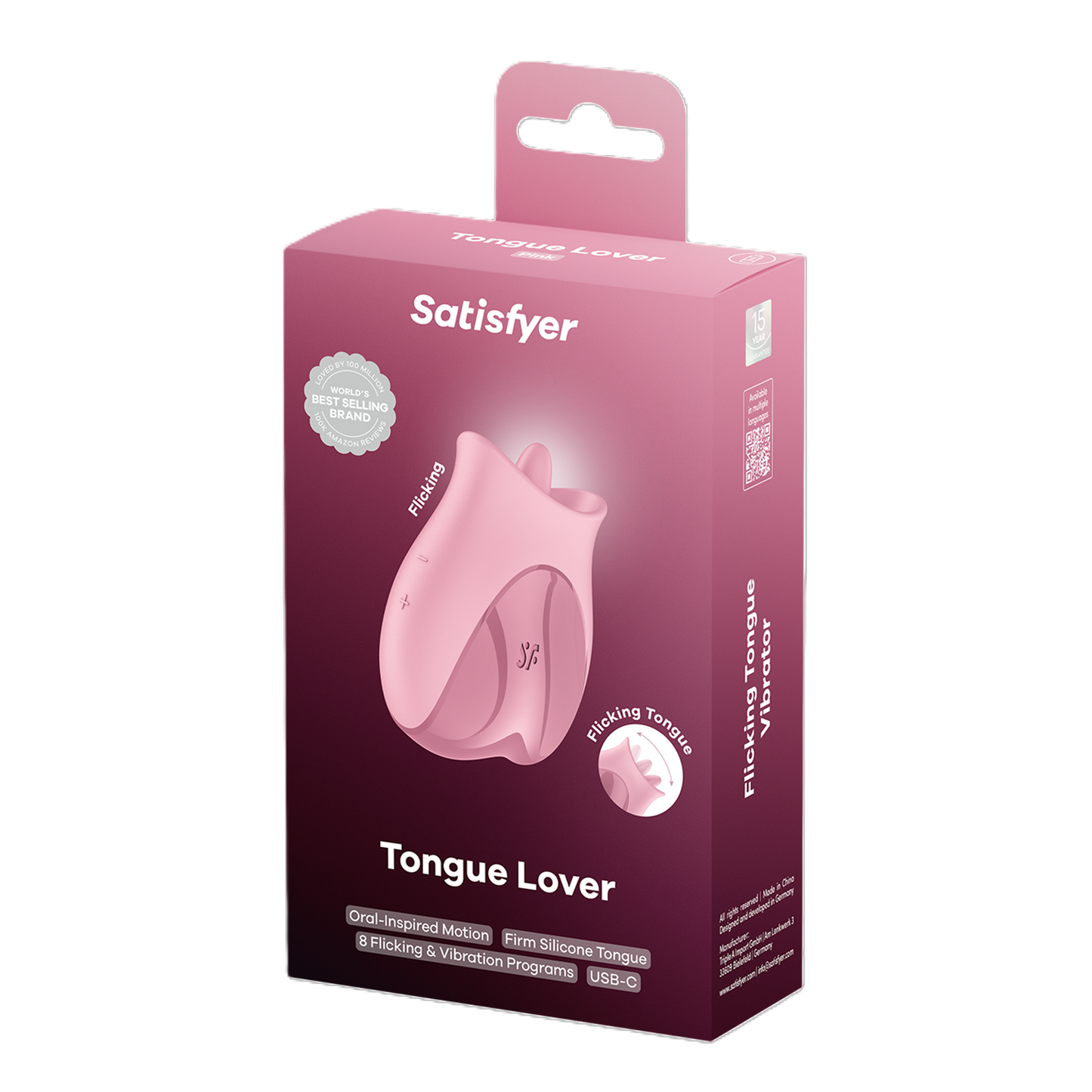 Satisfyer Tongue Lover (Pink) – Silicone Tongue Vibrator > Vibrators > Ladies > Clitoral Vibrators and Stimulators - Tophatter Daily Deals