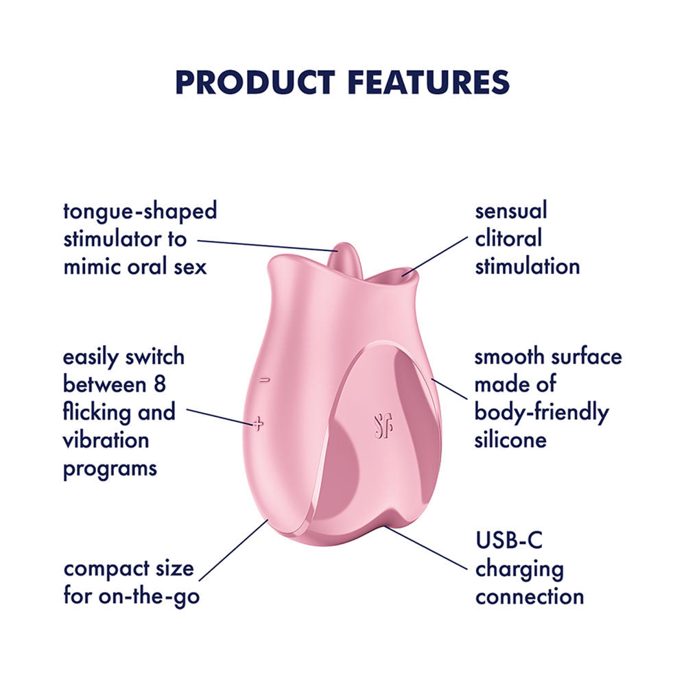 Satisfyer Tongue Lover (Pink) – Silicone Tongue Vibrator > Vibrators > Ladies > Clitoral Vibrators and Stimulators - Tophatter Daily Deals